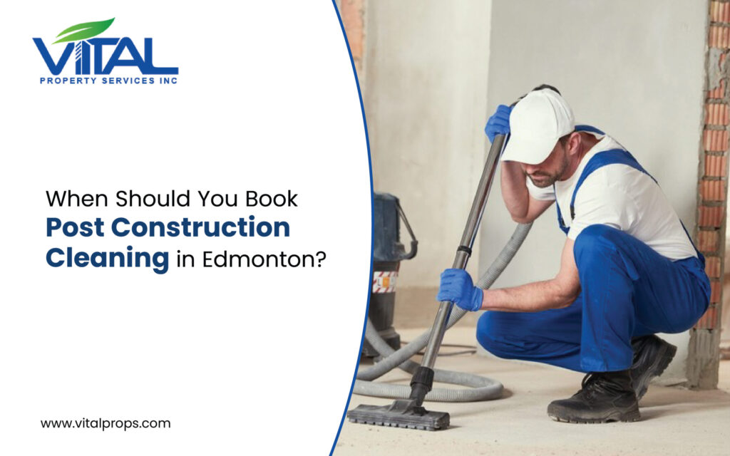 Post construction cleaning crew working at a commercial site